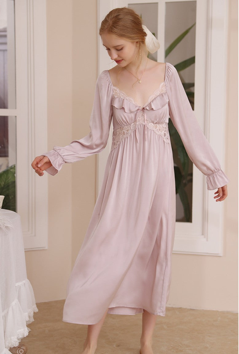 long silk night dress Evita Long Silk Nightdress