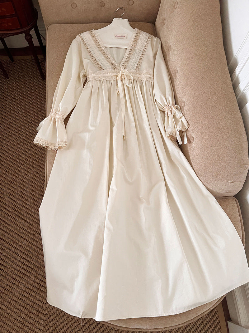 Royalcore V Neck Night Gown Dress – Retro Fairy