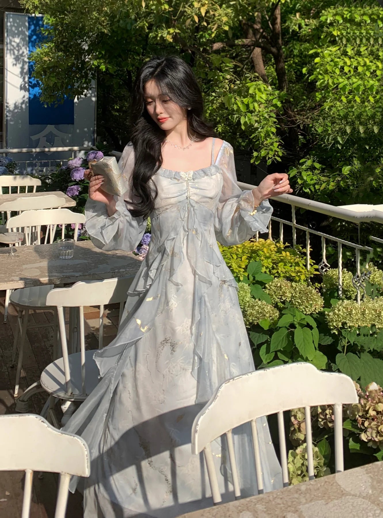 Dreamy Fairy Ruffled Dress L / Blue I Retro Fairy Dreamy Fairy Ruffled Dress L / Blue I Retro Fairy