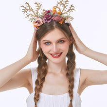 Load image into Gallery viewer, Fairycore Flower Hair Crown Bridal Hair Band
