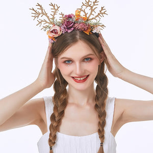 Fairycore Flower Hair Crown Bridal Hair Band