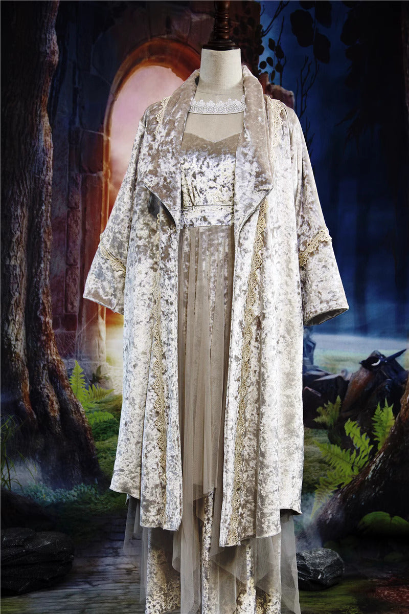 Royalcore Puff sleeves Vintage Velvet Coat