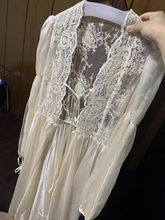 Load image into Gallery viewer, [Preorder] Handmade 30s Lace Princess bridal morning Cardi Gown
