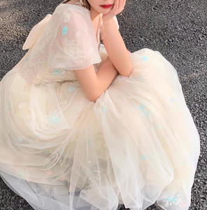 Retro Fairycore Sequins Bridal Dress Prom Dress
