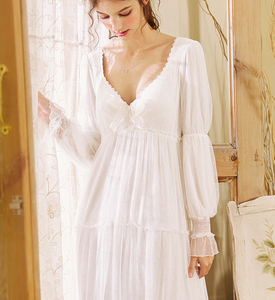 Vintage princess Lace Nightgowns Nightwear Home wear