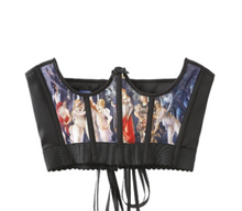 Load image into Gallery viewer, Handmade Vintage Oil Painting Print Underbust Corset Waist Band
