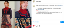 Load image into Gallery viewer, Handmade Gunne Sax Remake Cabbage Rose Long sleeves Dress

