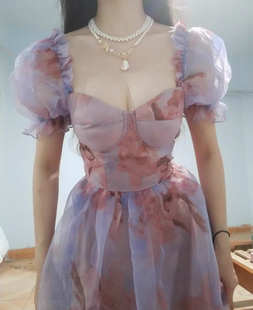Dreamy 1950s Angelcore Corset Dress – Retro Fairy