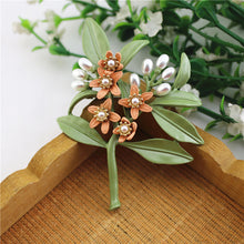 Load image into Gallery viewer, Cottagecore Flower Earrings &amp; Brooch
