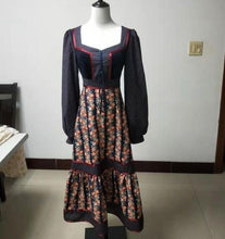 Load image into Gallery viewer, Handmade Gunne Sax Remake Cabbage Rose Long sleeves Dress
