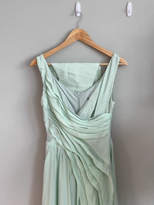Dreamy 1950s Pleated V Neck Dress