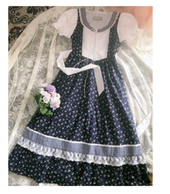 Load image into Gallery viewer, Vintage 70s Prairie Gunnesax Inspired Floral lace up Dress

