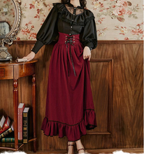 Load image into Gallery viewer, vintage dress Gothic FASHION  lolita dress kawaii dress cottagecore dress 1970s dress 50s dress prairie dress gunnesax dress
