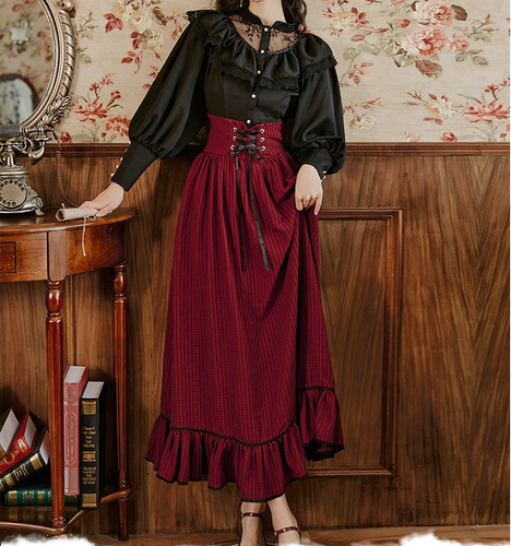 vintage dress Gothic FASHION  lolita dress kawaii dress cottagecore dress 1970s dress 50s dress prairie dress gunnesax dress