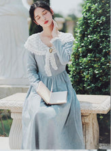 Load image into Gallery viewer, Period Drama Inspired Lace Collar Vintage Dress Final Sale
