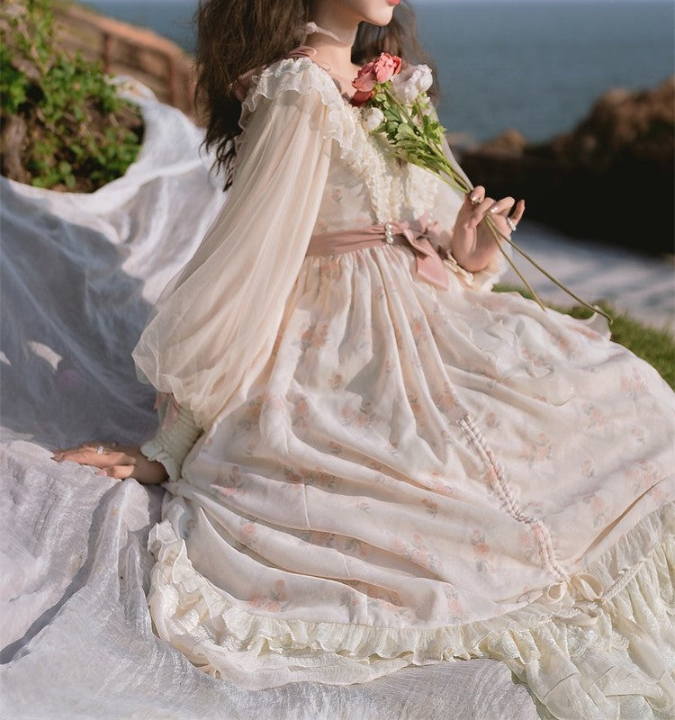 Coquette Long Sleeves Princess Dress S I Retro Fairy Coquette Long Sleeves Princess Dress S I Retro Fairy