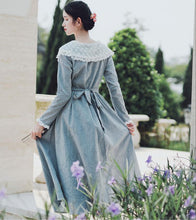 Load image into Gallery viewer, Period Drama Inspired Lace Collar Vintage Dress Final Sale
