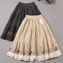 Load image into Gallery viewer, Cottagecore Embroidery Vintage Skirt
