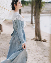 Load image into Gallery viewer, Period Drama Inspired Lace Collar Vintage Dress Final Sale
