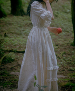 Vintage Victorian Style Handmade Embroidery Cotton Chemise Dress