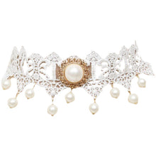 Load image into Gallery viewer, Vintage Style White Lace Choker necklace
