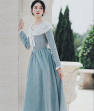 Load image into Gallery viewer, Period Drama Inspired Lace Collar Vintage Dress Final Sale
