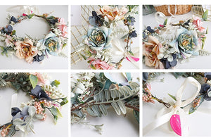 Fairycore Flower Hair Crown Bridal Hair Band