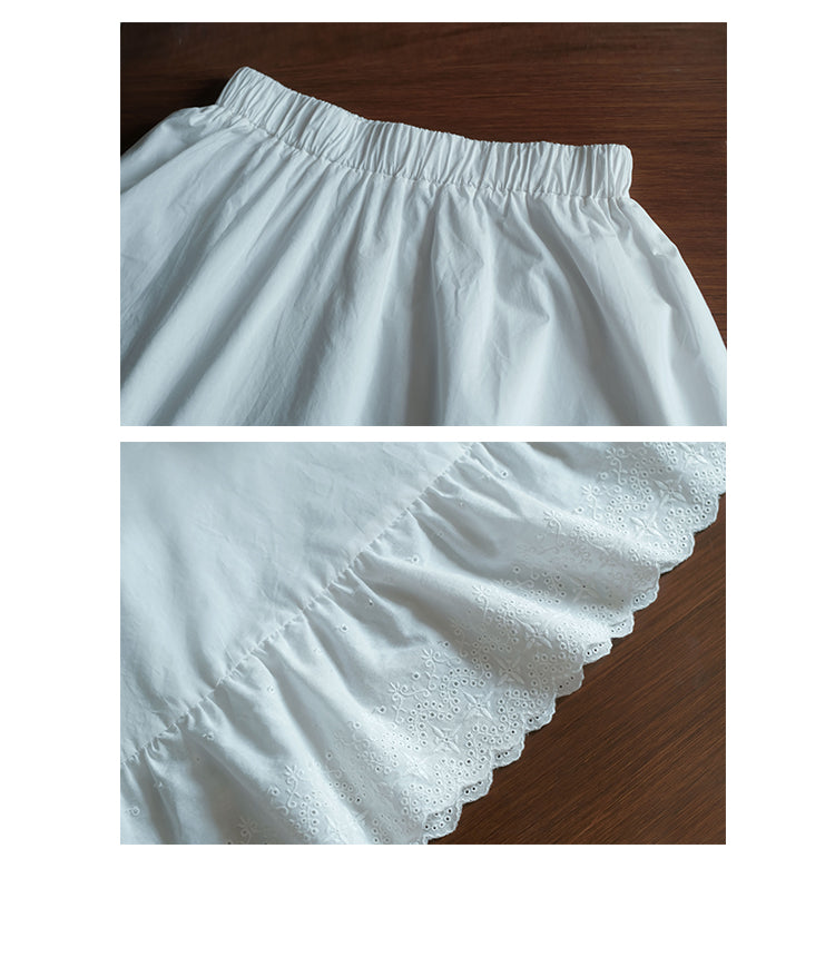 Cottagecore Vintage Underskirts Cotton Petticoat