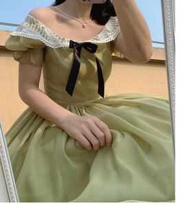 Handmade Gone With the Wind Vintage Lace Collar Dress