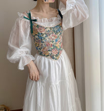 Load image into Gallery viewer, vintage corset cottagecore corset victorian corset handmade corset stayvintage corset cottagecore corset victorian corset handmade corset stay
