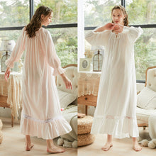 Load image into Gallery viewer, Retro Style Cotton Night gown Night Dress
