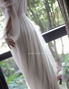 [Preorder] Handmade 30s Lace Princess bridal morning Cardi Gown