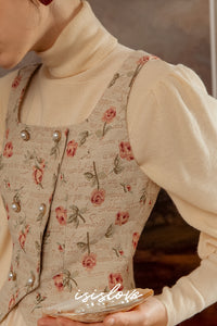 Retro Floral Waistcoat Vest