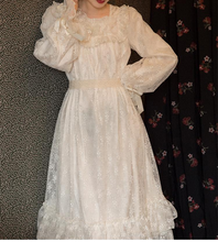 Load image into Gallery viewer, fairycore dress princess dress lace dress vintage dress cottagecore dress party dress 1930s 1940s dress 1950s dress
