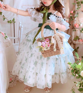 [Handmade] Gone with the Wind Vintage Reproduction custom made floral Prom Dress