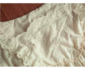 Vintage Victorian Style Handmade Embroidery Cotton Chemise Dress