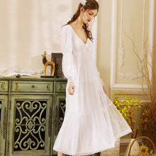 Load image into Gallery viewer, Vintage Princess Lace Night Gown Dress
