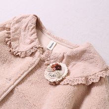 Load image into Gallery viewer, Cottagecore Lace Collar Teddy Jacket
