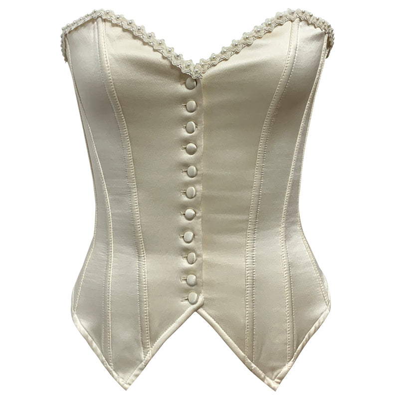 Vintage Remake Silk Lace up Corset – Retro Fairy