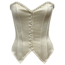 Load image into Gallery viewer, Vintage Reproduction Silk Lace up Corset Bustier Top
