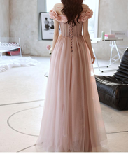 Load image into Gallery viewer, Handmade Retro Princess Off Shoulder Prom Evening Dress Ball Gown
