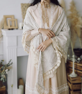 Cottageocre Vintage Cotton Shawl Scarf