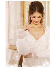 Load image into Gallery viewer, Vintage Princess Lace Night Gown Dress
