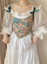 Load image into Gallery viewer, vintage corset cottagecore corset victorian corset handmade corset stay
