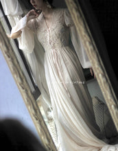 Load image into Gallery viewer, [Preorder] Handmade 30s Lace Princess bridal morning Cardi Gown
