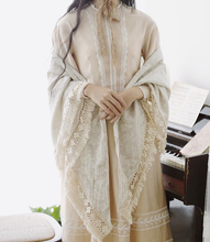 Load image into Gallery viewer, Cottageocre Vintage Cotton Shawl Scarf

