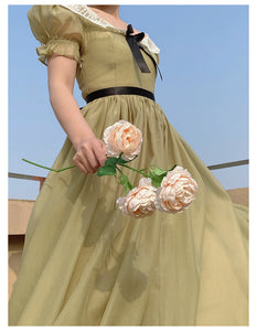 Handmade Gone With the Wind Vintage Lace Collar Dress