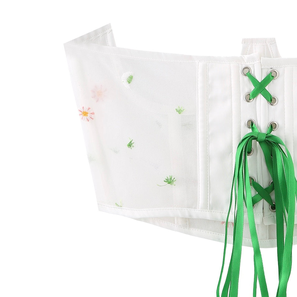 Handmade Daisy Embroidery WaistBand