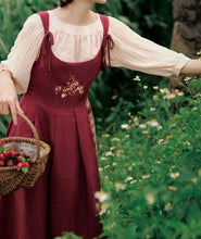 Load image into Gallery viewer, vintage dress cottagecore dress 1970s dress 50s dress prairie dress gunnesax dress lolita dress kawaii dress street wear aesthetics outfit
