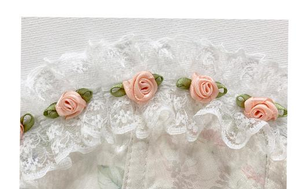 Vintage Reproduction Rose Lace Stitching Jacquard Corset Bustier Top